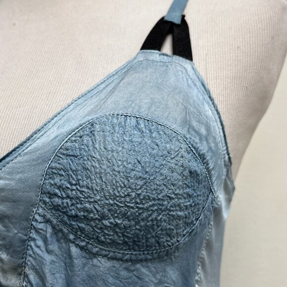 Eairth Stargazer blue bustier slip dress Anthropologie NWT 1 Xs S Silk - Picture 3 of 12